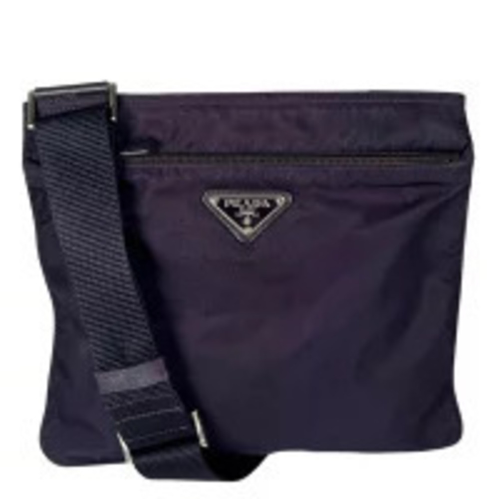 Prada Arque Vitello Daino Leather Hobo Shoulder Bag Purple